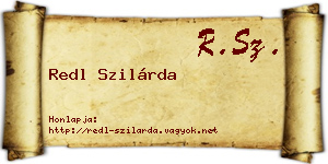 Redl Szilárda névjegykártya